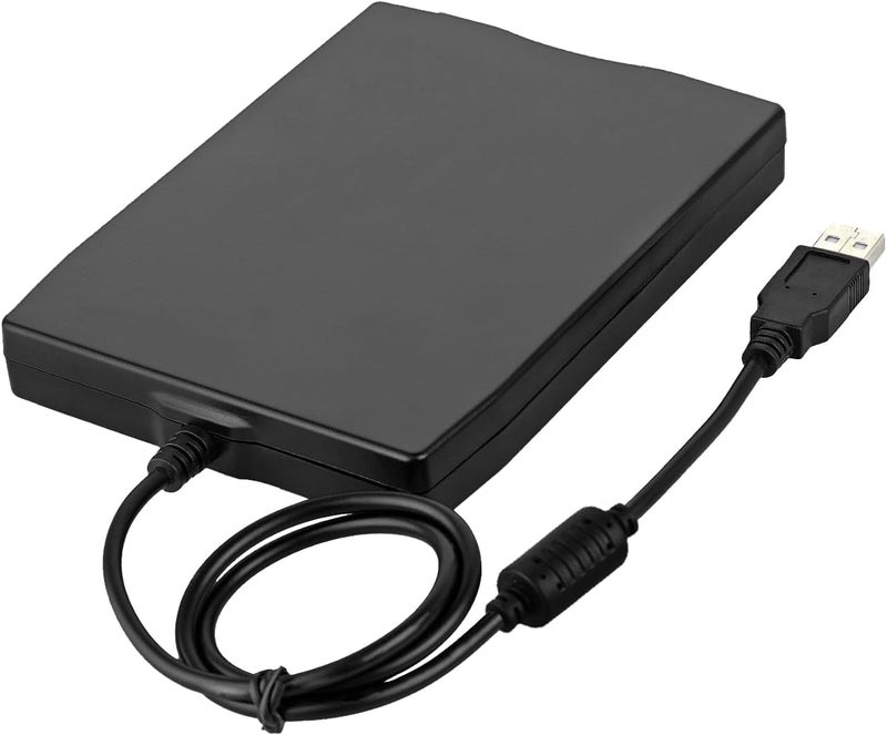 Flylin Floppy Disk Reader, 3.5 inch USB External Floppy Drive for PC/Laptop and Desktop, 1.44 MB FDD Portable USB Port Powered Drive for Window 98SE/ME/2000/XP/VISTA/Win7, Not Compatible with Mac - Image 1